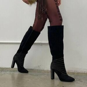 Black Suede Biker Boots Messy Girl Charli XCX Indie Sleaze Grunge 2013